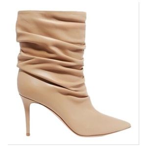 Gianvito Rossi Cecile 85 ruched leather ankle boot